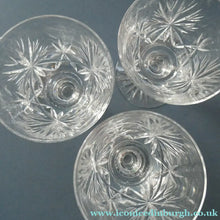 Load image into Gallery viewer, 5 1/8 inches. Star of Edinburgh Crystal Glasses for Claret or Small White Wine. Only 3
