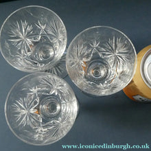 Load image into Gallery viewer, 5 1/8 inches. Star of Edinburgh Crystal Glasses for Claret or Small White Wine. Only 3
