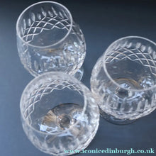 Load image into Gallery viewer, EDINBURGH CRYSTAL. THREE Large Brandy Glasses. Appin Pattern. 4 1/2 inches

