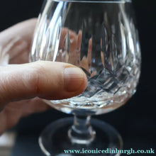 Load image into Gallery viewer, EDINBURGH CRYSTAL. THREE Large Brandy Glasses. Appin Pattern. 4 1/2 inches

