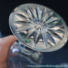 Load image into Gallery viewer, EDINBURGH CRYSTAL. THREE Small Wine Glasses LOMOND PATTERN (Round Bowl). 4 3/4 inches
