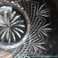 Load image into Gallery viewer, Edinburgh Crystal. Three Stylish Whisky Tumblers. Unidentified Pattern. 3 1/4 inches - VINTAGE CRYSTAL GLASSES
