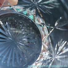 Load image into Gallery viewer, THREE Vintage Edinburgh Crystal Whisky Tumblers / Glasses. STAR OF EDINBURGH. Engraved with letter "C" 
