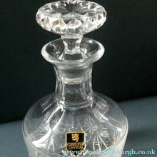 Load image into Gallery viewer, EDINBURGH CRYSTAL. Vintage 1980s Mallet Shape Whisky Decanter STAR OF EDINBURGH Pattern
