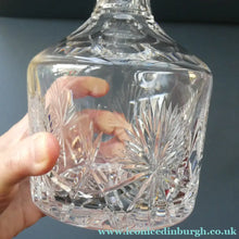 Load image into Gallery viewer, EDINBURGH CRYSTAL. Vintage 1980s Mallet Shape Whisky Decanter STAR OF EDINBURGH Pattern
