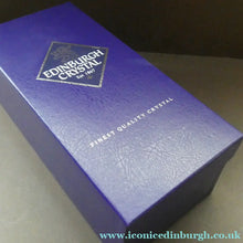 Load image into Gallery viewer, EDINBURGH CRYSTAL. Vintage 1980s Mallet Shape Wine  Decanter BOXED with Etched Signature
