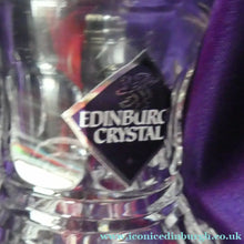 Load image into Gallery viewer, EDINBURGH CRYSTAL. Vintage 1980s Mallet Shape Wine  Decanter BOXED with Etched Signature
