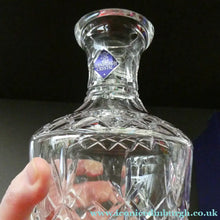 Load image into Gallery viewer, EDINBURGH CRYSTAL. Vintage 1980s Mallet Shape Wine  Decanter BOXED with Etched Signature
