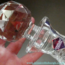Load image into Gallery viewer, EDINBURGH CRYSTAL. Vintage 1980s Mallet Shape Wine  Decanter BOXED with Etched Signature
