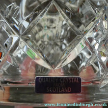 Load image into Gallery viewer, EDINBURGH CRYSTAL. Vintage 1980s Mallet Shape Wine  Decanter BOXED with Etched Signature

