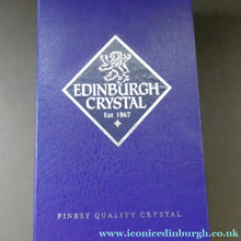 Load image into Gallery viewer, EDINBURGH CRYSTAL. Vintage 1980s Mallet Shape Wine  Decanter BOXED with Etched Signature
