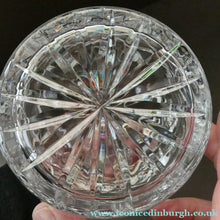 Load image into Gallery viewer, EDINBURGH CRYSTAL. Vintage 1980s Mallet Shape Wine  Decanter BOXED with Etched Signature
