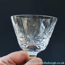 Load image into Gallery viewer, EDINBURGH CRYSTAL. Vintage PAIR of Champagne Coups / Tall Sherbet Glasses. STAR OF EDINBURGH Pattern: 5 1/8 inches
