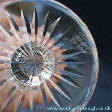 Load image into Gallery viewer, EDINBURGH CRYSTAL. Vintage PAIR of Champagne Coups / Tall Sherbet Glasses. STAR OF EDINBURGH Pattern: 5 1/8 inches
