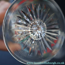 Load image into Gallery viewer, EDINBURGH CRYSTAL. Vintage PAIR of Champagne Coups / Tall Sherbet Glasses. STAR OF EDINBURGH Pattern: 5 1/8 inches
