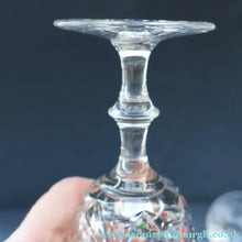 Load image into Gallery viewer, EDINBURGH CRYSTAL. Vintage PAIR of Champagne Coups / Tall Sherbet Glasses. STAR OF EDINBURGH Pattern: 5 1/8 inches
