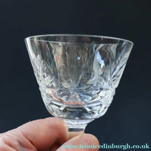 Load image into Gallery viewer, EDINBURGH CRYSTAL. Vintage PAIR of Champagne Coups / Tall Sherbet Glasses. STAR OF EDINBURGH Pattern: 5 1/8 inches
