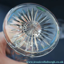 Load image into Gallery viewer, EDINBURGH CRYSTAL. Vintage PAIR of Champagne Coups / Tall Sherbet Glasses. STAR OF EDINBURGH Pattern: 5 1/8 inches
