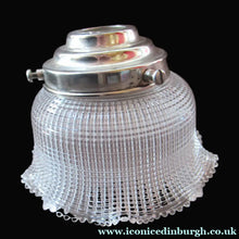 Load image into Gallery viewer, Antique Glass Holophane Glass Hanging Light Shade

