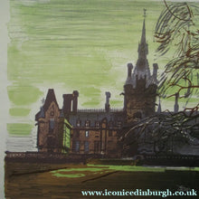 Load image into Gallery viewer, Edwin La Dell Colour Lithograph Fettes College  Edinburgh Pencil Signed

