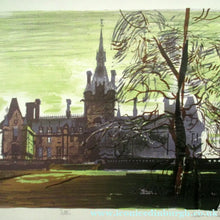 Load image into Gallery viewer, Edwin La Dell Colour Lithograph Fettes College  Edinburgh Pencil Signed
