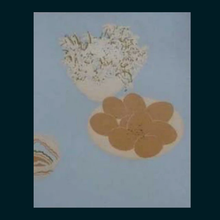 Load image into Gallery viewer, SCOTTISH ART: Rare Screenprint by Bel Cowie Entitled "Eggs" (Blue). Signed and dated February '75. RARE
