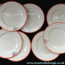 Load image into Gallery viewer, Royal Doulton 1930s Orange Tango Dessert Plates 9 1/2 inches

