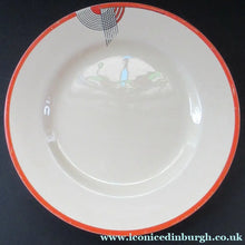 Load image into Gallery viewer, EIGHT AVAILABLE. Stylish Geometric ROYAL DOULTON Orange &amp; Black TANGO Pattern Dessert Plates. 9 1/2 inches - British
