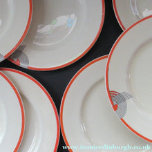 Load image into Gallery viewer, Royal Doulton 1930s Orange Tango Dessert Plates 9 1/2 inches
