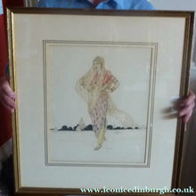 Load image into Gallery viewer, Elyse Lord 1930s Original WATERCOLOUR. Indian Lady Holding a Bird
