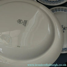Load image into Gallery viewer, Vintage 1950s Wedgwood FIVE DESSERT PLATES. Persephone / Harvest Festival Pattern with Stylised Fish
