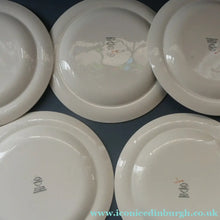 Load image into Gallery viewer, Vintage 1950s Wedgwood FIVE DESSERT PLATES. Persephone / Harvest Festival Pattern with Stylised Fish
