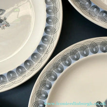 Load image into Gallery viewer, Vintage 1950s Wedgwood FIVE DESSERT PLATES. Persephone / Harvest Festival Pattern with Stylised Fish
