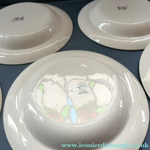 Load image into Gallery viewer, Vintage 1950s Wedgwood SIX SOUP or PASTA BOWLS. Persephone / Harvest Festival Pattern
