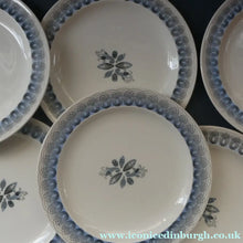 Load image into Gallery viewer, Vintage 1950s Wedgwood SIX SMALL SIDE PLATES. Persephone / Harvest Festival Pattern with Stylised Fish. 7 inches
