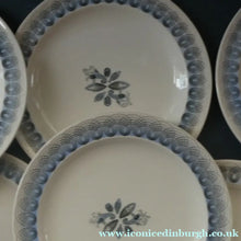 Load image into Gallery viewer, Vintage 1950s Wedgwood SIX SMALL SIDE PLATES. Persephone / Harvest Festival Pattern with Stylised Fish. 7 inches
