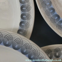 Load image into Gallery viewer, Vintage 1950s Wedgwood SIX SMALL SIDE PLATES. Persephone / Harvest Festival Pattern with Stylised Fish. 7 inches

