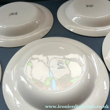 Load image into Gallery viewer, Vintage 1950s Wedgwood SIX SOUP or PASTA BOWLS. Persephone / Harvest Festival Pattern

