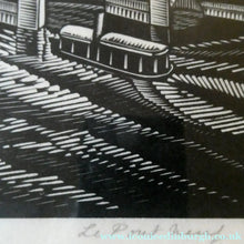 Load image into Gallery viewer, Ethelbert White (1891-1972). Wood Engraving of the Pont Neuf, Paris (c 1925). Signed in Pencil
