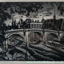 Load image into Gallery viewer, Ethelbert White (1891-1972). Wood Engraving of the Pont Neuf, Paris (c 1925). Signed in Pencil
