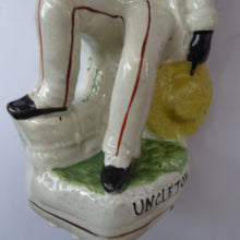 Load image into Gallery viewer, Victorian Staffordshire ANTIQUE Figurine of Uncle Tom and Little Eva  (c 1855). Literary Interest: Uncle Tom&#39;s Cabin
