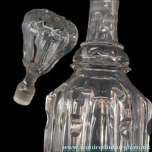 Load image into Gallery viewer, EXCEPTIONAL Victorian Bell Decanter with Original Stopper with Facet Cut Ribbing: 13 1/2 inches in height
