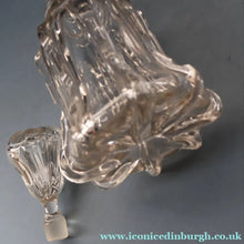 Load image into Gallery viewer, EXCEPTIONAL Victorian Bell Decanter with Original Stopper with Facet Cut Ribbing: 13 1/2 inches in height
