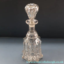 Load image into Gallery viewer, EXCEPTIONAL Victorian Bell Decanter with Original Stopper with Facet Cut Ribbing: 13 1/2 inches in height
