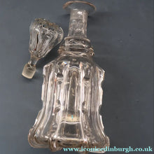 Load image into Gallery viewer, EXCEPTIONAL Victorian Bell Decanter with Original Stopper with Facet Cut Ribbing: 13 1/2 inches in height
