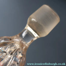 Load image into Gallery viewer, EXCEPTIONAL Victorian Bell Decanter with Original Stopper with Facet Cut Ribbing: 13 1/2 inches in height
