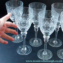 Load image into Gallery viewer, Set of Six Rogaska Long Stemmed Glasses Red Wine Crysta
