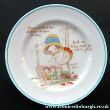Load image into Gallery viewer, EXTREMELY RARE 1920s Paragon Beatrice Mallet Children's Side Plate: Pam's Washed Her Dollies Clothes
