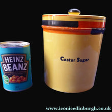 Load image into Gallery viewer, Rare Carlton Ware Large Art Deco Storage Jars 1930s Sunshine Yellow Geometic Pattern
