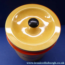 Load image into Gallery viewer, Rare Carlton Ware Large Art Deco Storage Jars 1930s Sunshine Yellow Geometic Pattern
